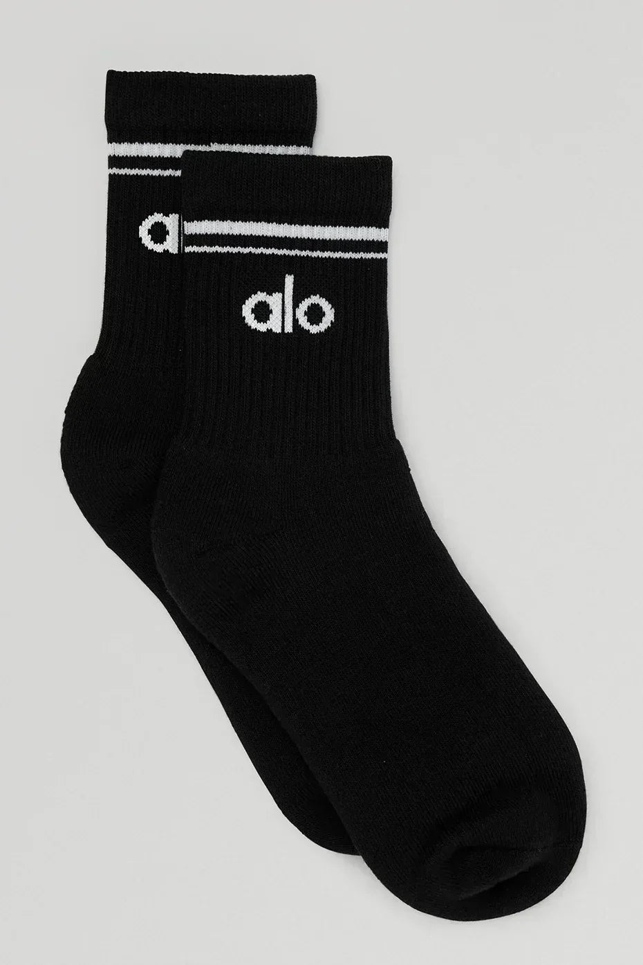 Unisex Half-Crew Throwback Sock - Black