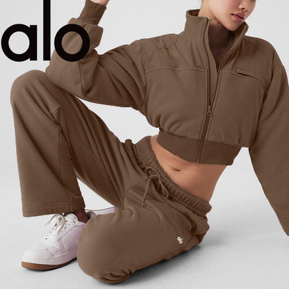 Polar Fleece Cropped Wintry Mix Jacket