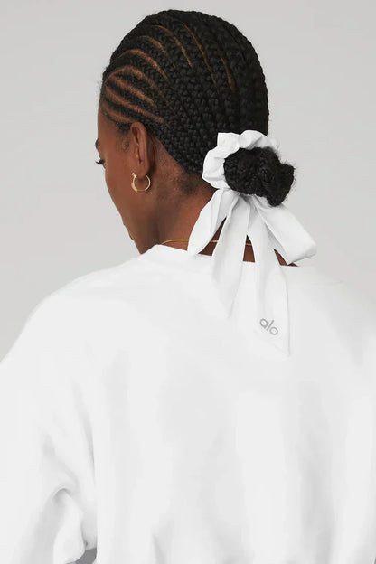 Love Knots Tie Scrunchie White