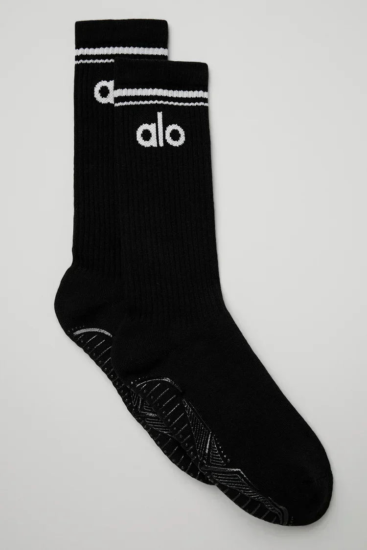 Throwback Barre Sock for Women - Black