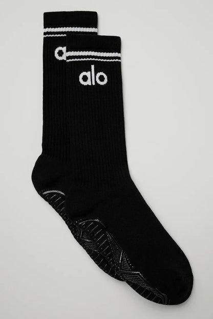 Throwback Barre Sock for Women - Black