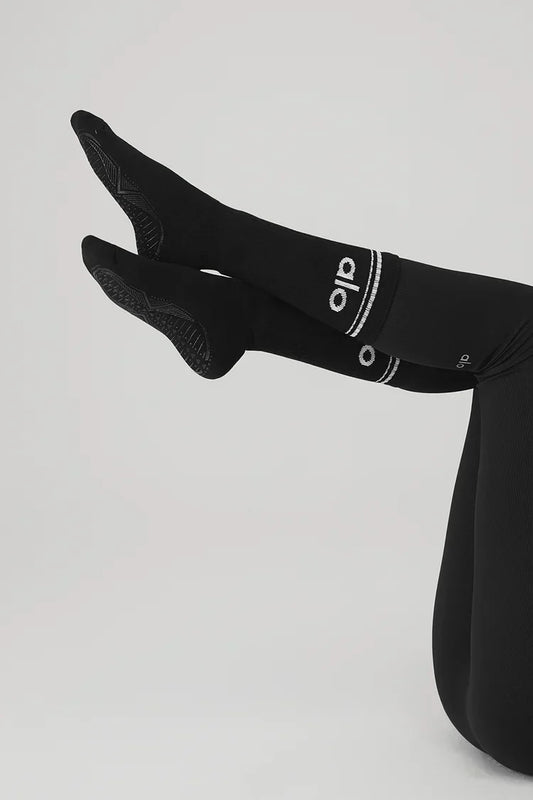 Throwback Barre Sock for Women - Black