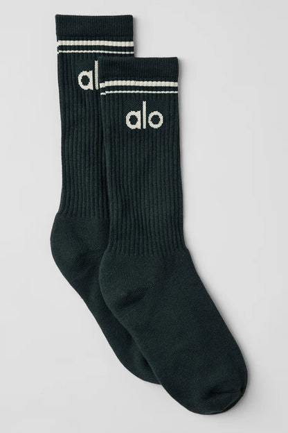 Unisex Throwback Sock Green/Ivory