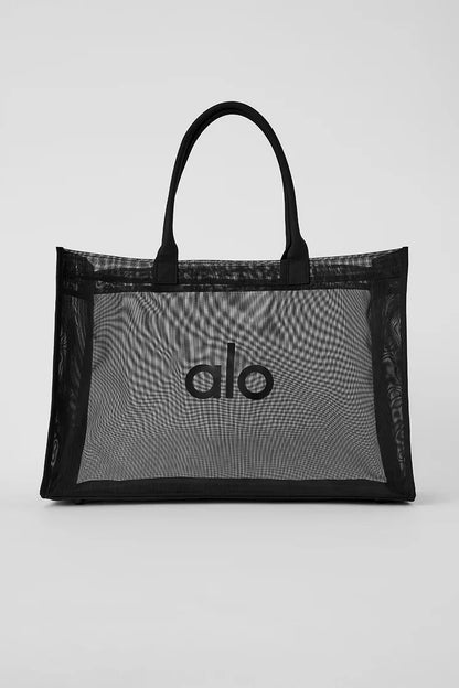 Bolsa de mano transparente negra 