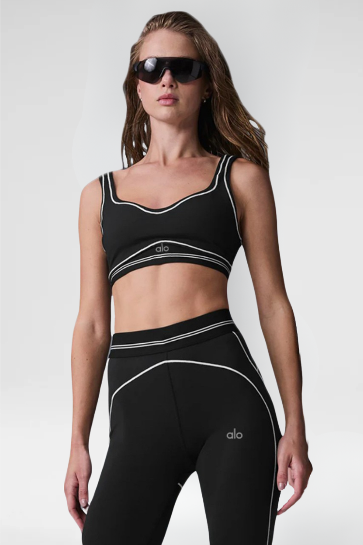 Airbrush leggings + bra - SET - Black