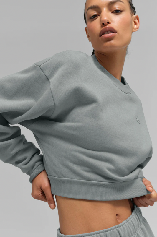 Sudadera corta con cuello redondo Accolade