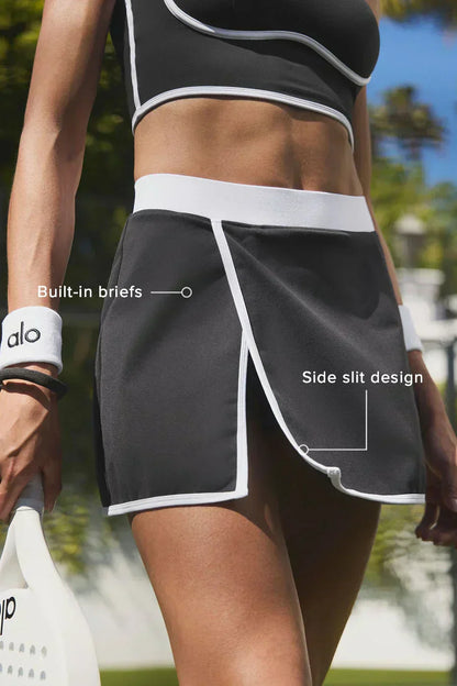 Falda aerodinámica con efecto aerógrafo - negro/blanco