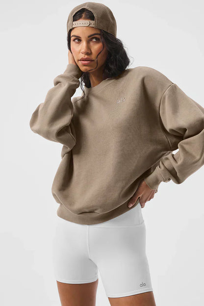 Accolade round neck sweater beige