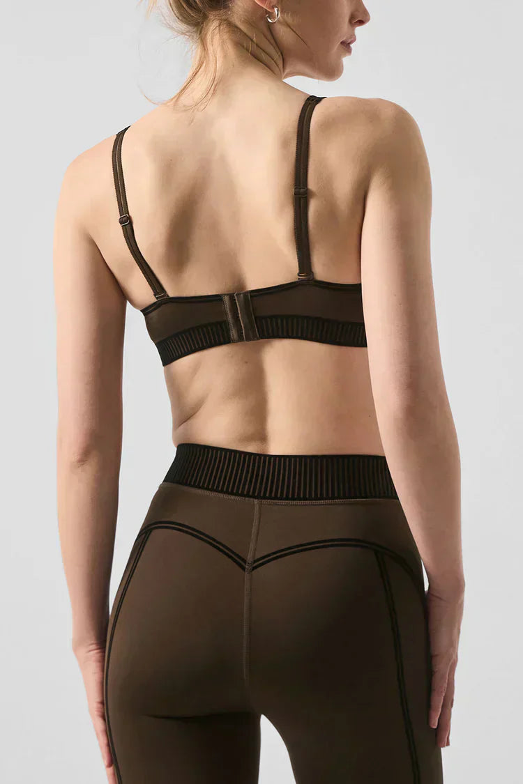 Leggings Airlift de cintura alta 7/8 Line Up - Espresso